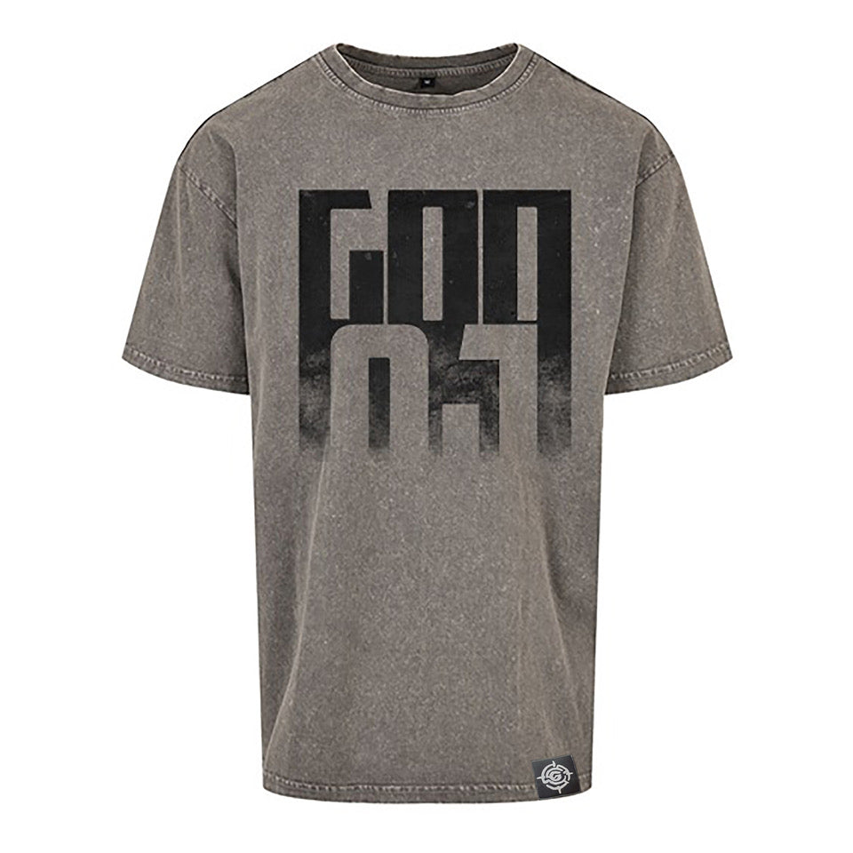 Shirt Acid washed "GODOJ" (asphalt grey)