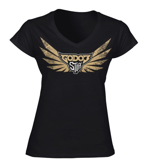 Shirt "Godoj STOFF" schwarz (Girlie)