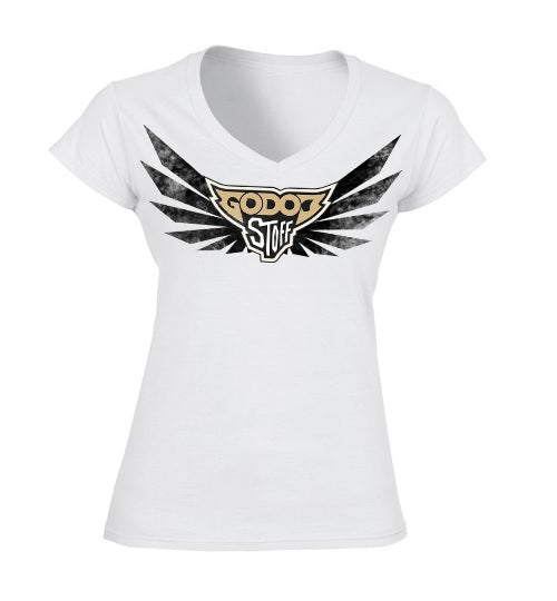 Shirt "Godoj STOFF" weiß (Girlie)