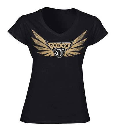 Shirt "Godoj STOFF" schwarz (Girlie)